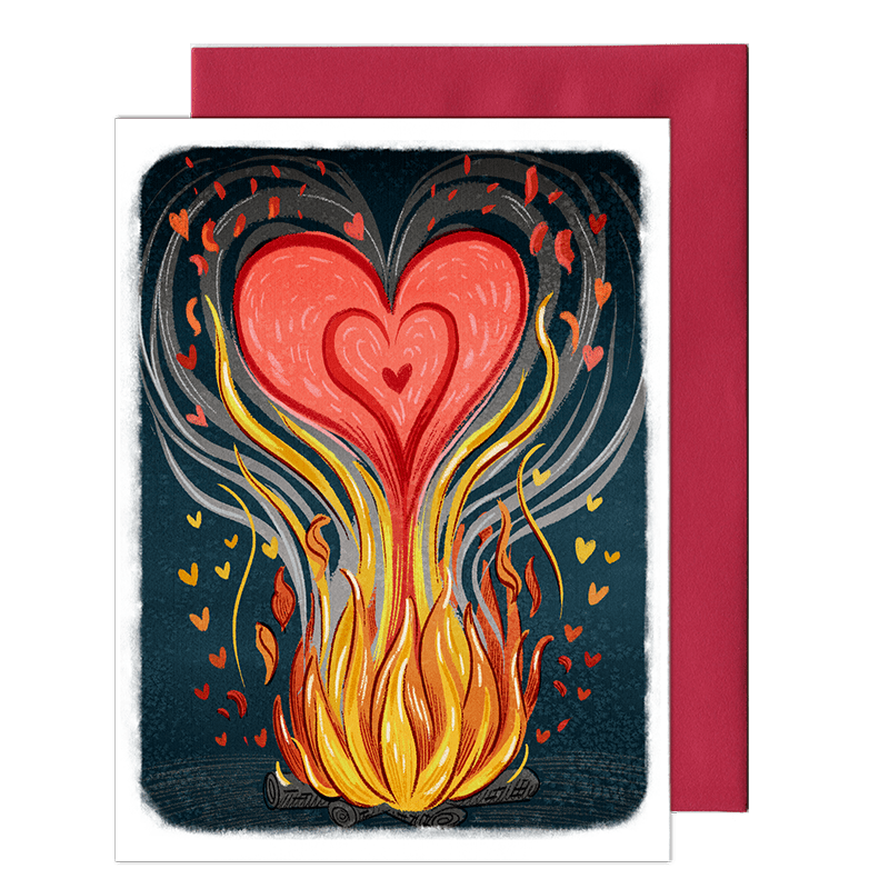 campfire love greeting card by pencil empire