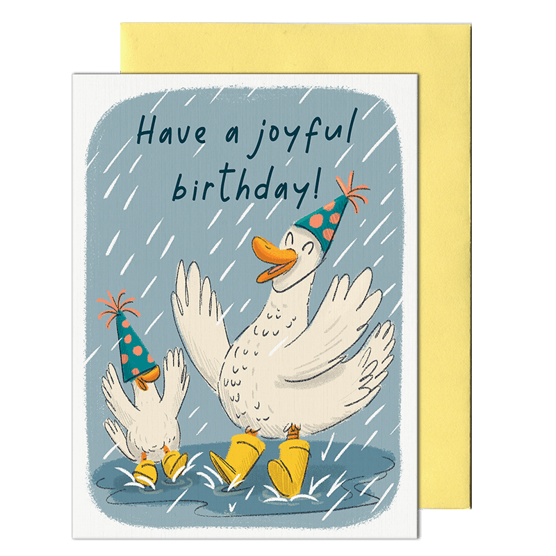 duck puddles birthday greeting card by pencil empire