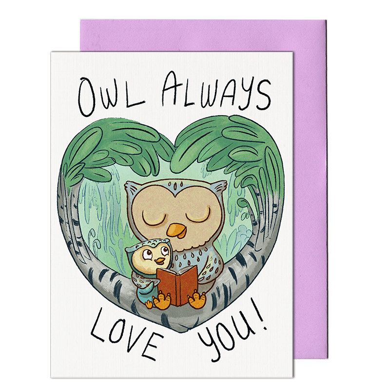 owl love greeting card by pencil empire