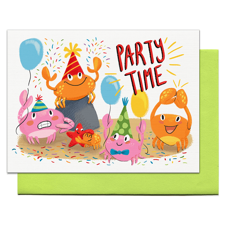 party crabs greeting card by pencil empire